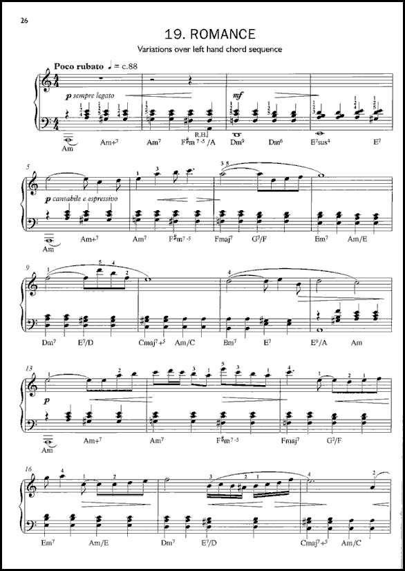 A sample page from Jazz Piano Studies 1