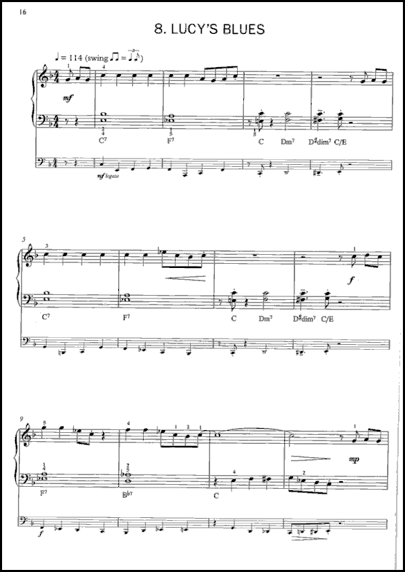 A sample page from Jazz Piano Plus One
