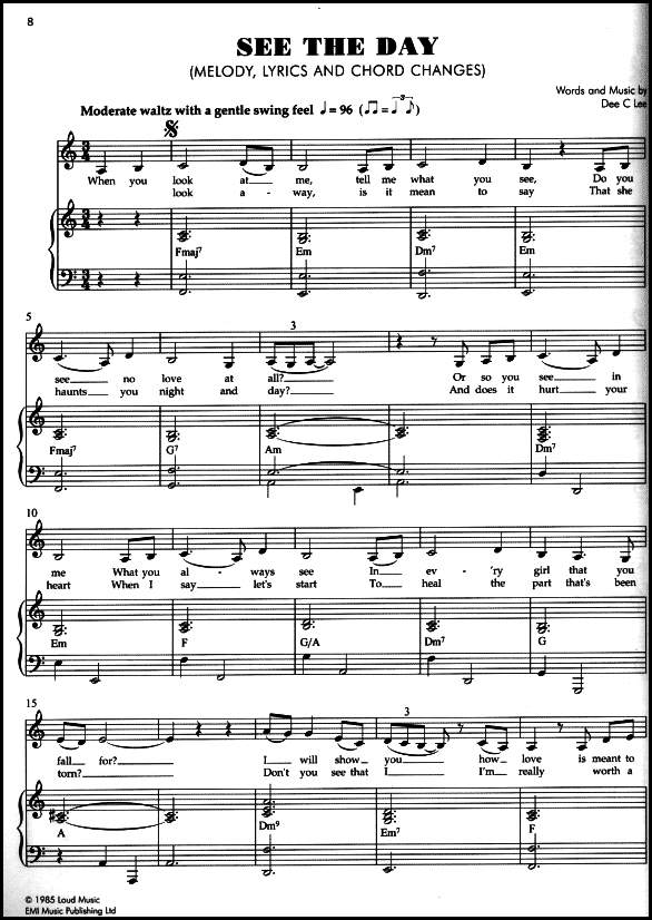 A sample page from The Pop Piano Player: Mamma Mia