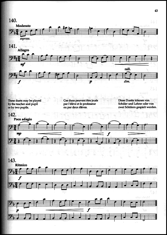 A sample page from Cello Sight-Reading 1