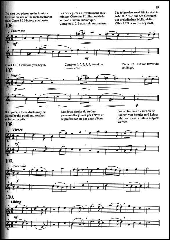 A sample page from Flute Sight-Reading 1