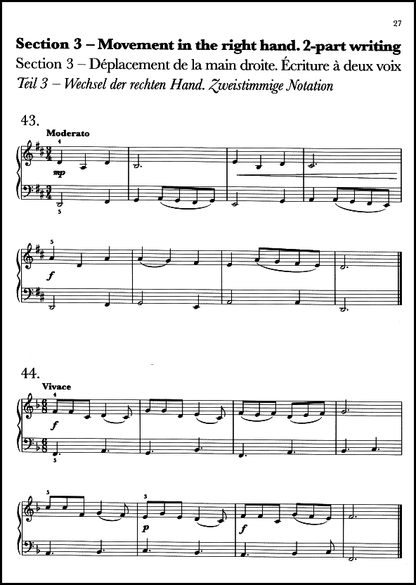A sample page from More Piano Sight-Reading 2