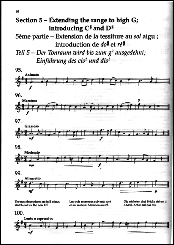 A sample page from Oboe Sight-Reading 1