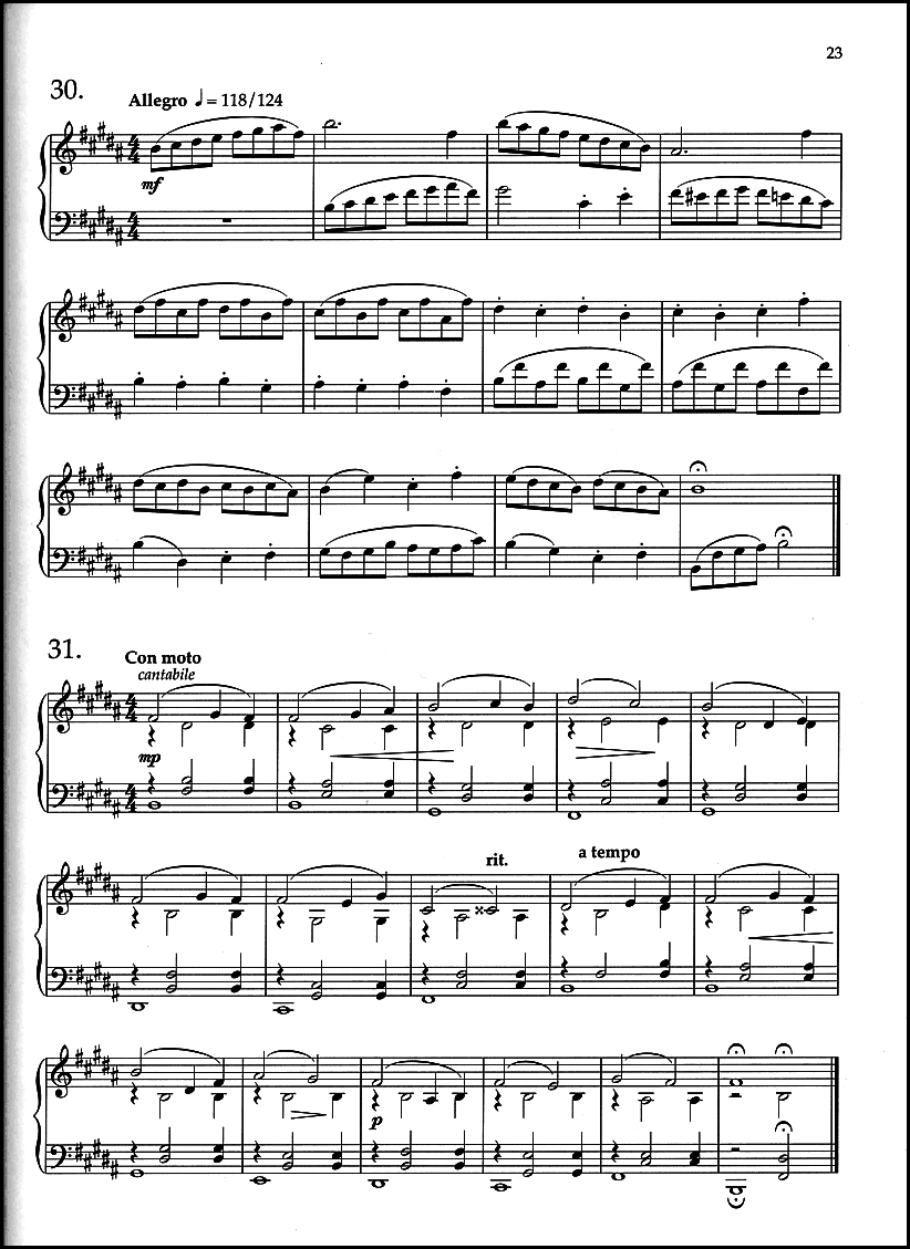 A sample page from Piano Sight-Reading 3