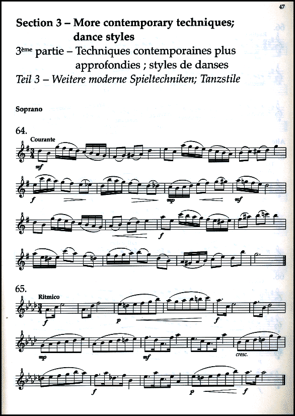 A sample page from Recorder Sight-Reading 2