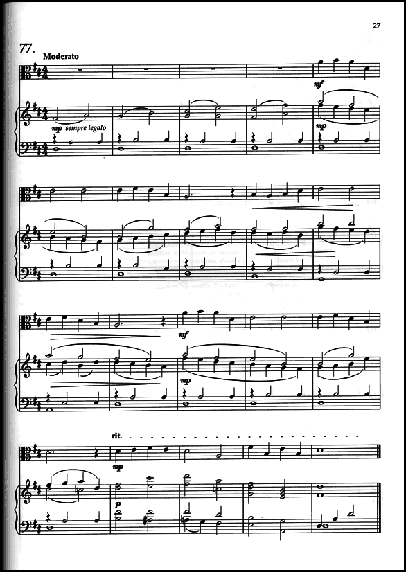 A sample page from Viola Sight-Reading 1