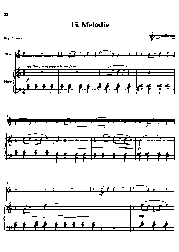 A sample page from Starting Out - First Pieces for New Flautists